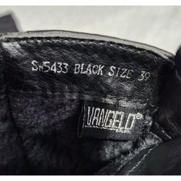 Vangelo Womens Moto Boots Black Leather 39 - Picture 6 of 6